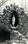 United States – Illinois – Lake Forest – Convent of the Sacred Heart – View of the Grotto in Winter